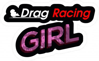 Drag Racing Girl sticker